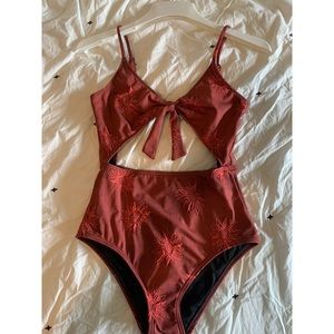 Floral one piece swimsuit